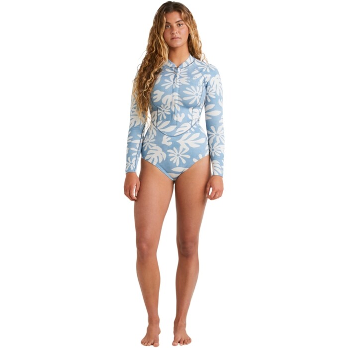 2024 Billabong Frauen Salty Dayz Lite Natural 1mm Langrmel Frhlingsanzug ABJW400128 - Blue Shadow